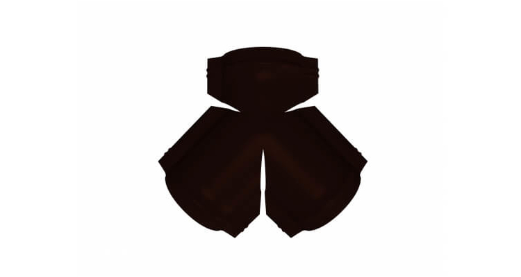 Тройник Y малого конька полукруглого Стальной бархат RR 32 темно-коричневый