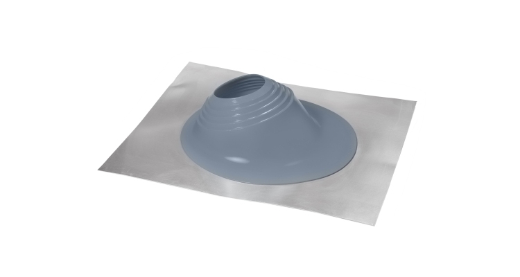 Проходной элемент MF угловой №2 (203-280мм) +240 силиконовый (металлический неокрашенный фланец) серый