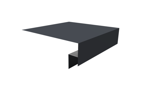 Планка околооконная сложная Экобрус Grand Line 250х50х25 0,45 PE с пленкой RAL 7024 мокрый асфальт (2м)