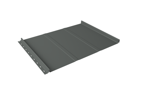 Кликфальц Line Grand Line 0.45 PE с пленкой на замках RAL 7005 мышино-серый