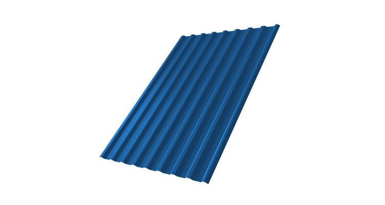 Профнастил С20R 0,5 Satin RAL 5005 сигнальный синий