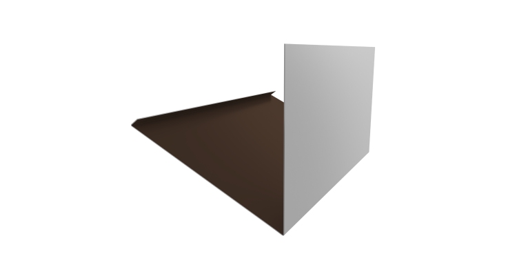 Планка примыкание верхнее к трубе фальц 0,45 Drap RAL 8017 шоколад (2м)