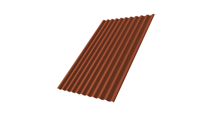 Профнастил С21R 0,45 Drap RAL 8004 терракота