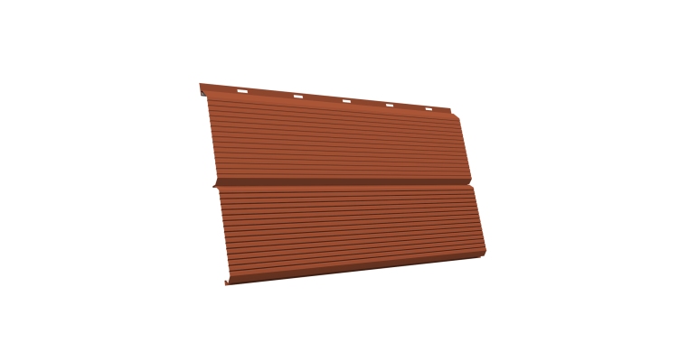 ЭкоБрус 0,345 Gofr GL 0.45 Drap с пленкой RAL 8004 терракота