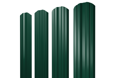 Штакетник Twin фигурный 0,45 PE RAL 6005 зеленый мох