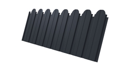 Профнастил С10B фигурный 0,5 PurPro Matt 275 RAL 7024 мокрый асфальт