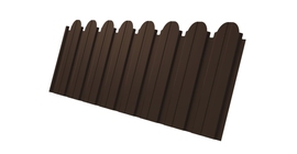 Профнастил С10B фигурный 0,5 Rooftop Бархат RAL 8017 шоколад