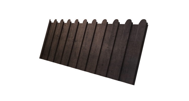 Профнастил С8А фигурный 0,45 Print Elite Antique Wood TwinColor