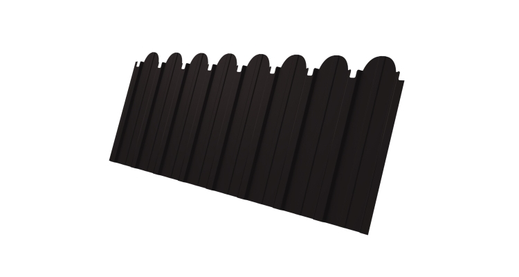 Профнастил С10A фигурный GL 0,5 Rooftop Бархат RAL 9005 черный