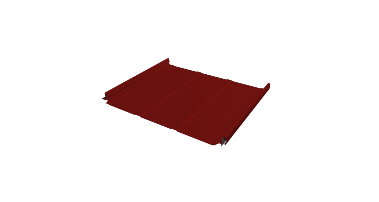 Кликфальц Pro Line Grand Line 0,5 Satin с пленкой на замках RAL 3011 коричнево-красный