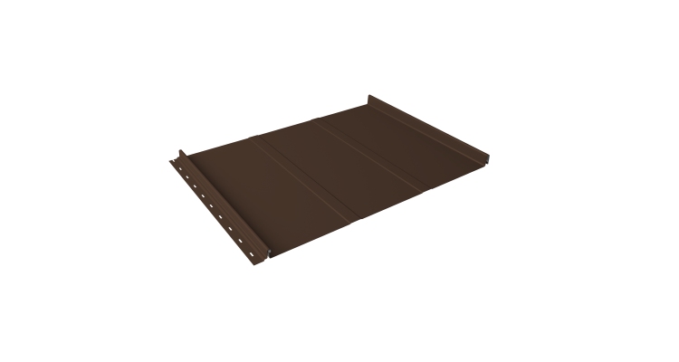 Кликфальц Line Grand Line 0.5 GreenCoat Pural BT с пленкой на замках RR 887 шоколадно-коричневый (RAL 8017 шоколад)