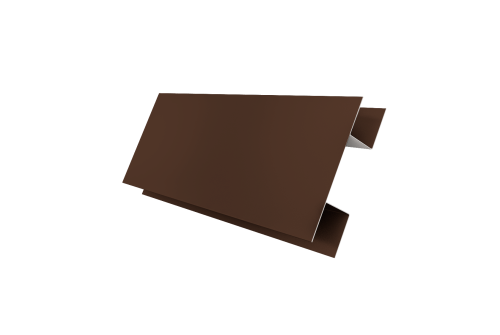 Планка H-образная Экобрус 0,45 PE с пленкой RAL 8017 шоколад (3м)