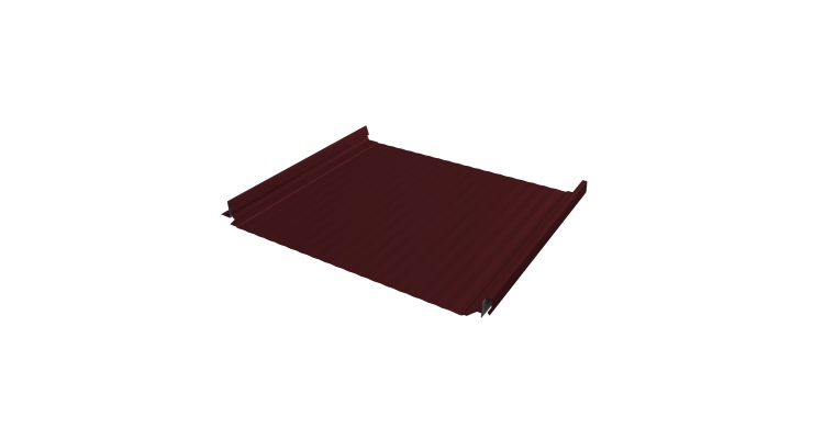 Кликфальц Pro Gofr Grand Line 0,5 Satin Matt с пленкой на замках RAL 3005 красное вино