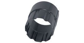 Соединитель трубы 90 мм Мatt RAL 7024 мокрый асфальт