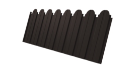 Профнастил C10B фигурный 0.5 Atlas X RR 32 темно-коричневый