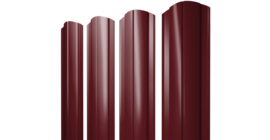 Штакетник Круглый фигурный 0,45 PE-Double RAL 3005 красное вино