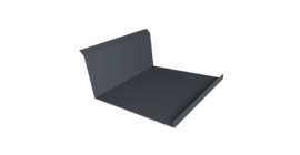 Планка примыкания нижняя 20х122х260х15 0,45 PE-Double с пленкой RAL 7024 мокрый асфальт (3м)