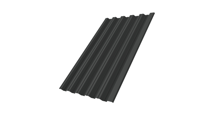 Профнастил НС35R Grand Line 0,5 PurLite Matt RAL 7016 антрацитово-серый
