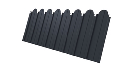 Профнастил C10A фигурный 0.5 Satin Matt TX RAL 7024 мокрый асфальт