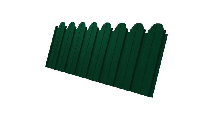 Профнастил C10B фигурный 0.45 Drap TR RAL 6005 зеленый мох