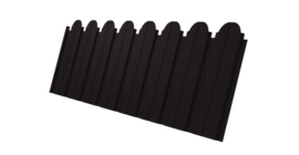 Профнастил C10B фигурный 0.5 Drap TX RAL 9005 черный