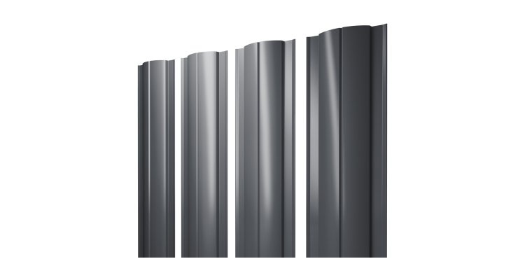 Штакетник Круглый с прямым резом 0,5 GreenCoat Pural BT RR 32 темно-коричневый