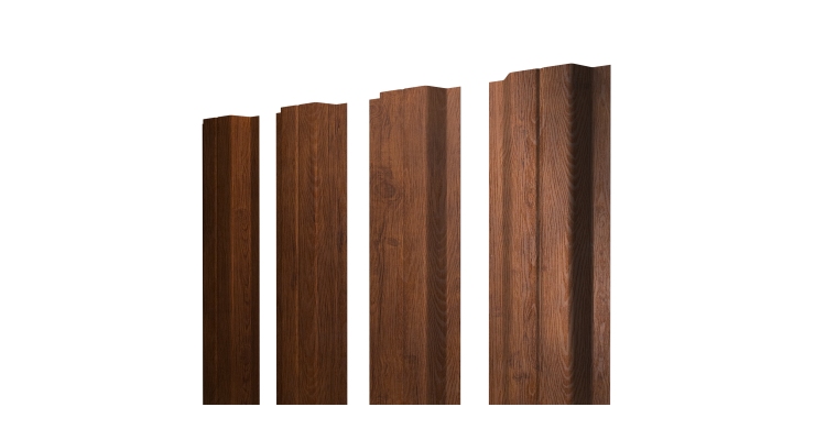 Штакетник П-образный A с прямым резом 0,45 Print Premium Golden Wood Fresh TwinColor