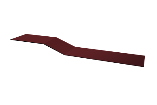 Планка крепежная фальц Grand Line 0,5 Satin Matt RAL 3005 красное вино (2м)