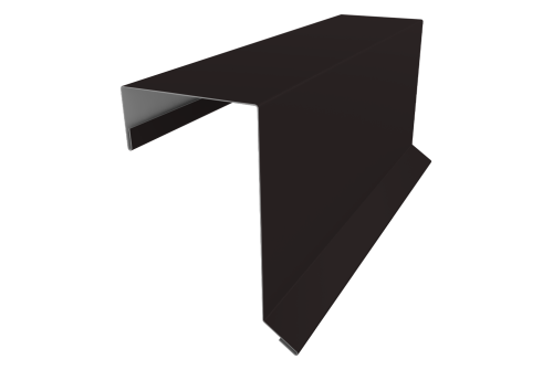 Планка торцевая кровельная фальц 65х97 0,5 Drap RAL 9005 черный (3м)