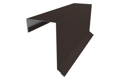 Планка торцевая кровельная фальц 65х97 0,5 Drap RR 32 темно-коричневый (3м)