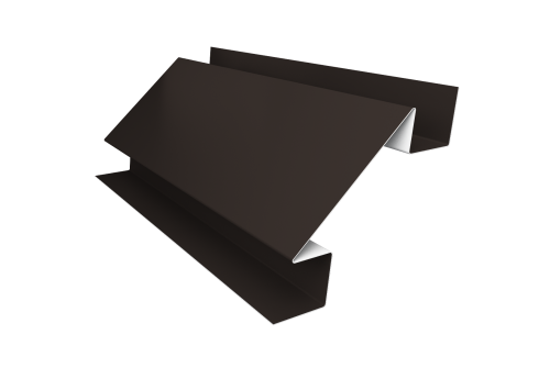 Планка угла внутреннего сложного Блок-хаус new 0,45 PE с пленкой RR 32 темно-коричневый (2м)