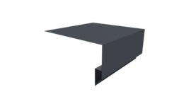 Планка околооконная сложная Блок-хаус new 200х75х27 0,45 PE с пленкой RAL 7024 мокрый асфальт (3м)