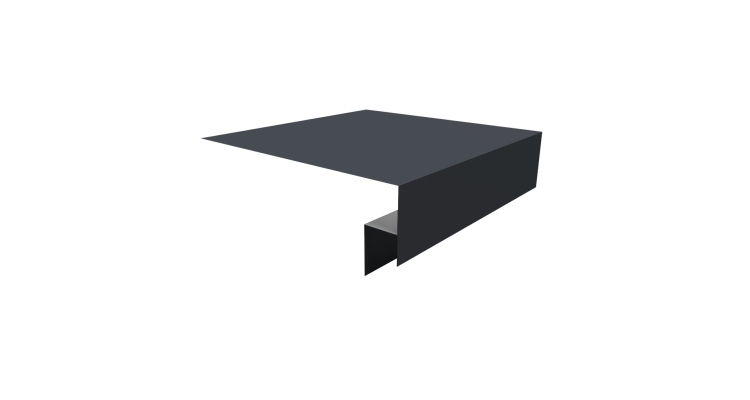 Планка околооконная сложная Блок-хаус new 250х50х27 (j-фаска) 0,5 Satin с пленкой RAL 7024 мокрый асфальт (2м)