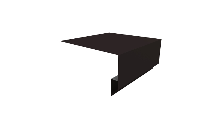 Планка околооконная сложная Блок-хаус new 250х75х27 0,5 Drap RAL 9005 черный (3м)