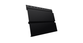 Софит металлический Квадро Брус без перфорации 0,45 Drap с пленкой RAL 9005 черный