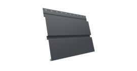 Софит металлический Квадро Брус без перфорации 0,45 Drap ST с пленкой RAL 7024 мокрый асфальт