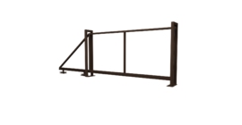 Ворота откатные Жалюзи Texas 2.0х4.0 RAL 8017 без заполнения (ламель 125 мм)