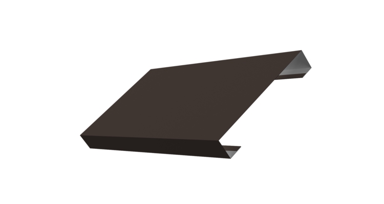 Ламель лицевая 125 забора жалюзи Texas 0.5 Drap с пленкой RR 32 темно-коричневый