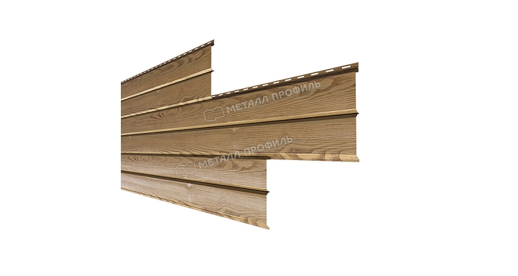 Сайдинг Металл Профиль Lбрус-XL-14х335 (ECOSTEEL_T-01-Сосна-0.5)