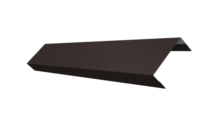 Ламель обратная 50 забора жалюзи Texas 0.5 Rooftop Бархат с пленкой RR 32 темно-коричневый