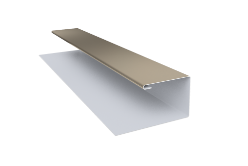 Планка П-образная Экобрус Grand Line 0,45 PE с пленкой RAL 1015 светлая слоновая кость (2м)