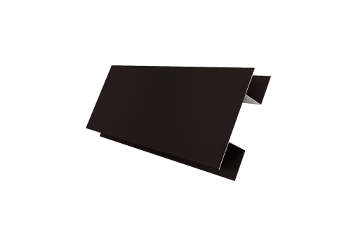 Планка H-образная Экобрус 0,45 PE с пленкой RAL 9005 черный (2м)