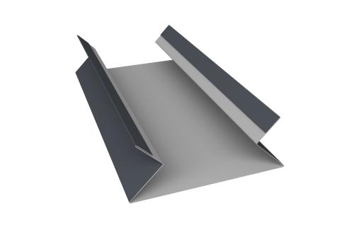 Планка угла внутреннего составная верхняя 0,5 Satin с пленкой RAL 7024 мокрый асфальт (2м)