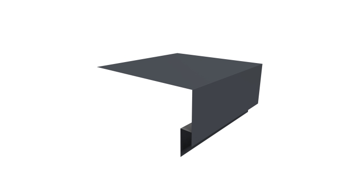 Планка околооконная сложная Экобрус Grand Line 250х75х25 0,5 Drap TX RAL 7024 мокрый асфальт (2м)