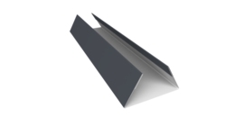 Планка стыковочная составная нижняя 0,45 Drap TX RAL 7024 мокрый асфальт (2м)