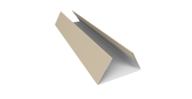 Планка стыковочная составная нижняя 0,5 Satin с пленкой RAL 1015 светлая слоновая кость (2м)