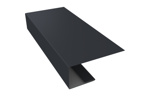 J-Профиль 18мм 0,5 Satin с пленкой RAL 7024 мокрый асфальт (3м)