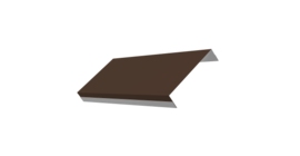 Ламель обратная 125 забора жалюзи Texas стартовая/финишная для калиток и ворот 0,5 Satin Matt TX RAL 8017 шоколад