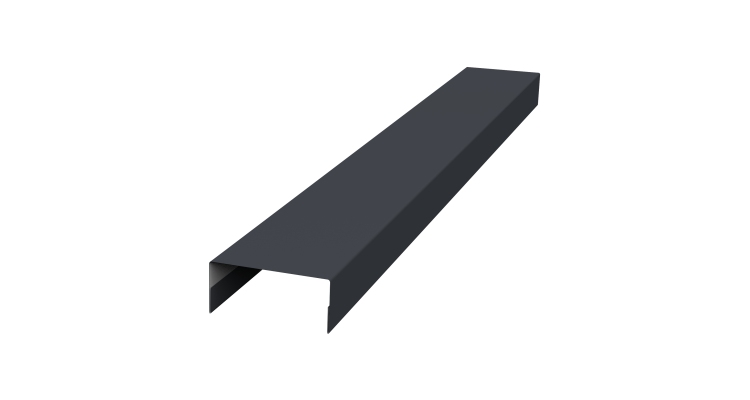 Крышка 30х15 жалюзи Texas 0,45 Drap TwinColor RAL 7024 мокрый асфальт (3м)