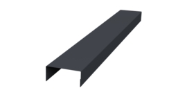 Крышка 30х20 жалюзи Texas 0,5 Satin RAL 7024 мокрый асфальт (2,5м)